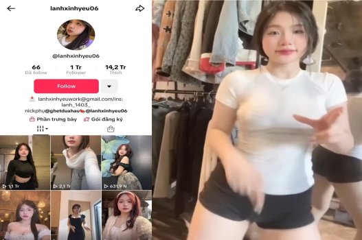 Tiktoker Lanhxinhyeu làm tình bị anh cặc to phá nát